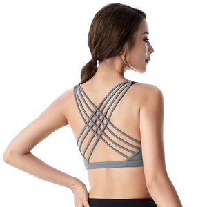 Wirefree Padded Crisscross Strap Crop Top