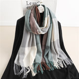 Luxury Plaid Scarf Long Pashmina