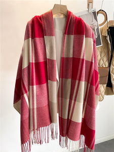 Luxury Plaid Scarf Long Pashmina