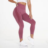 MOCHA Contour Seamless Leggings Womens Butt&#39; Lift Curves Workout Tights Yoga Pants Gym Outfits Fitness Clothing Sports Wear Pink