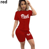 Casual Skinny Biker Home 2 Piece Sets Women&#39;s Suit for Fitness Tracksuits with Shorts and Top Blouse Outfits Sweatsuit Female 4X